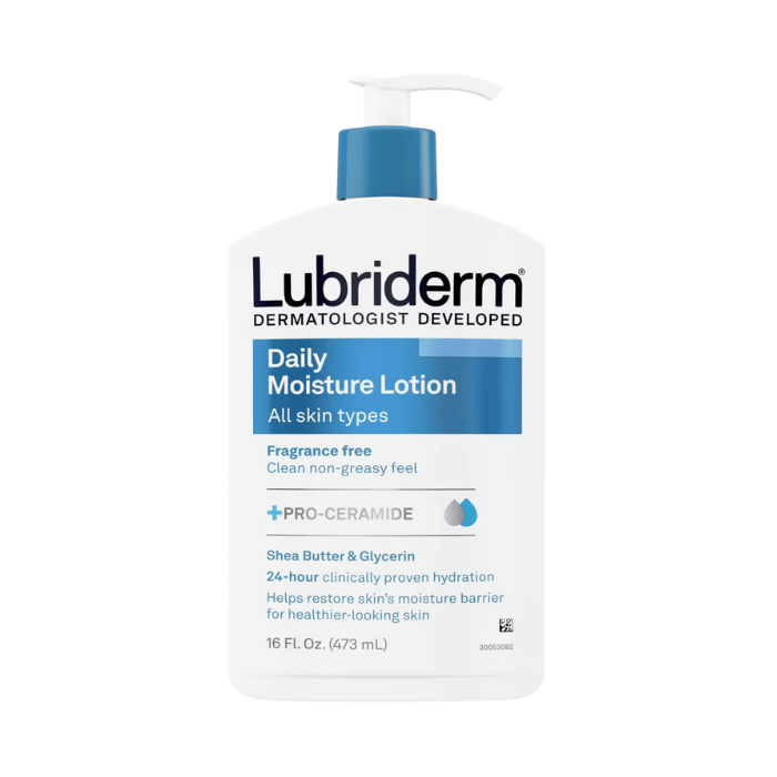 Lubriderm Daily Moisture Lotion For Normal To Dry Skin, Fragrance Free - 16 Oz